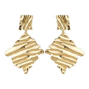 TRIBAL ZONE EASTHEIC GOLDEN DROP EARRING
