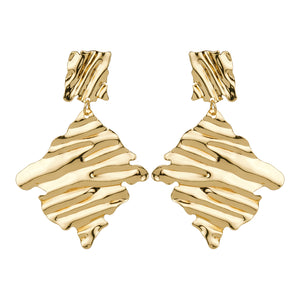 TRIBAL ZONE EASTHEIC GOLDEN DROP EARRING