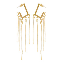 Load image into Gallery viewer, TRIBAL ZONE DANGLE GOLDEN EARRING