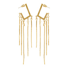 Load image into Gallery viewer, TRIBAL ZONE DANGLE GOLDEN EARRING