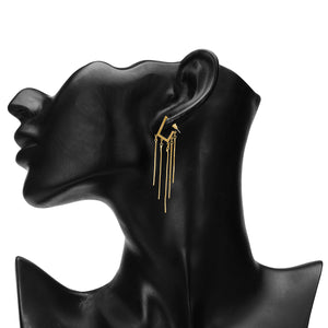 TRIBAL ZONE DANGLE GOLDEN EARRING