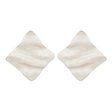 Load image into Gallery viewer, TRIBAL ZONE  ELEGANT WHITE ENAMALE STUD EARRING