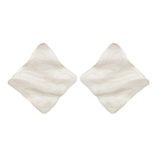 Load image into Gallery viewer, TRIBAL ZONE  ELEGANT WHITE ENAMALE STUD EARRING