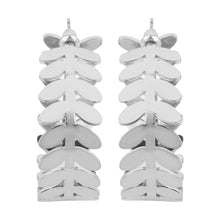 Load image into Gallery viewer, TRIBAL ZONE PRETTY LEAF SHAPE C HOOP SILVER EARRING