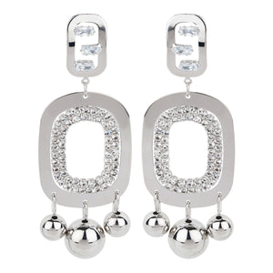 TRIBAL ZONE PRETTY SILVER  PARTY  DROP WEAR EARRING