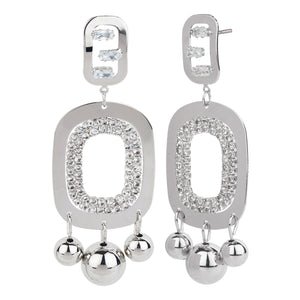 TRIBAL ZONE PRETTY SILVER  PARTY  DROP WEAR EARRING