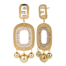 Load image into Gallery viewer, TRIBAL ZONE PRETTY GOLDEN PARTY  DROP WEAR EARRING