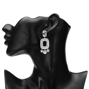 TRIBAL ZONE PRETTY SILVER  PARTY  DROP WEAR EARRING