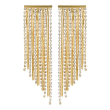 Load image into Gallery viewer, TRIBAL ZONE SHIMMER DANGLERS SILVER  GOLDEN EARRING  (PARTY WAER)