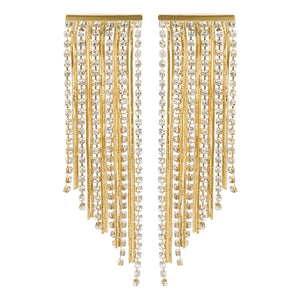 TRIBAL ZONE SHIMMER DANGLERS SILVER  GOLDEN EARRING  (PARTY WAER)