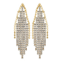 Load image into Gallery viewer, TRIBAL ZONE SHIMMER STUNNING DANGLERS GOLDEN EARRING (PARTY WAER)
