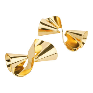 TRIBAL ZONE GOLDEN TWIST STUD EARRING