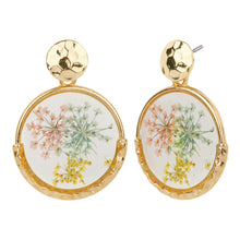 Load image into Gallery viewer, TRIBAL ZONE AMAZING FLOWER ENAMALE GOLDEN DROP EARRING