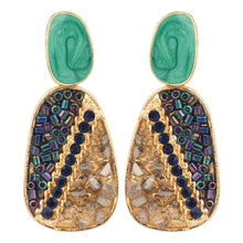 Load image into Gallery viewer, TRIBAL ZONE ESTHETIC BEAD GOLDEN DROP EARRING
