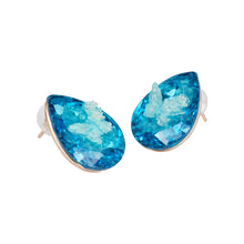 Load image into Gallery viewer, Blue Crystal Stud Earrings