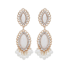 Load image into Gallery viewer, White Pearl Drop Earrings