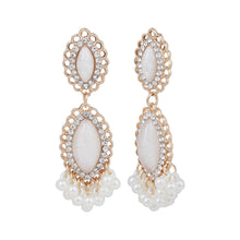 Load image into Gallery viewer, White Pearl Drop Earrings