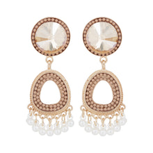 Load image into Gallery viewer, Gold Pearl Drop Earrings