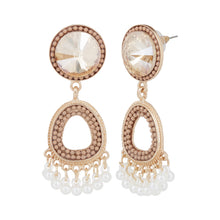 Load image into Gallery viewer, Gold Pearl Drop Earrings