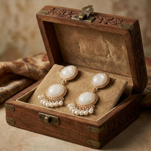 Load image into Gallery viewer, White Pearl Drop Earrings