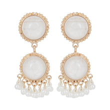 Load image into Gallery viewer, White Pearl Drop Earrings
