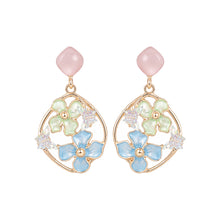 Load image into Gallery viewer, Pastel Floral Drop Earrings