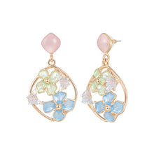 Load image into Gallery viewer, Pastel Floral Drop Earrings