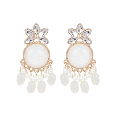 Vintage White Tassel Earrings