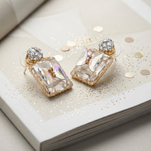 Load image into Gallery viewer, Elegant Iridescent Butterfly Crystal Drop Earrings