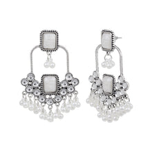 Load image into Gallery viewer, Antique Silver Chandelier Statement Earrings