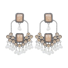 Load image into Gallery viewer, Antique Silver Chandelier Statement Earrings