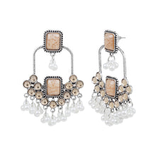 Load image into Gallery viewer, Antique Silver Chandelier Statement Earrings