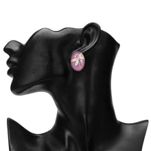 Load image into Gallery viewer, Pink Leaf Stud Earrings