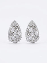 Load image into Gallery viewer, Elara Pear Cluster American Diamond Stud Earrings