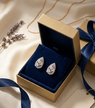 Load image into Gallery viewer, Elara Pear Cluster American Diamond Stud Earrings