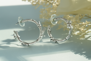 Elegant Gold/Silver Butterfly Hoop Earrings