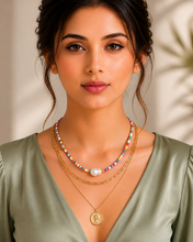 Load image into Gallery viewer, Boho Layered Coin Pendant Necklace