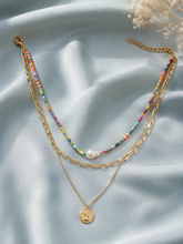 Load image into Gallery viewer, Boho Layered Coin Pendant Necklace