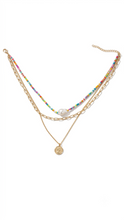 Load image into Gallery viewer, Boho Layered Coin Pendant Necklace