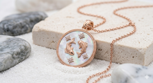Load image into Gallery viewer, Pisces Rose Gold Coin Necklace
