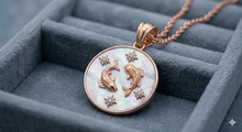Load image into Gallery viewer, Pisces Rose Gold Coin Necklace