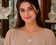 Load image into Gallery viewer, Libra Rose Gold Coin Necklace