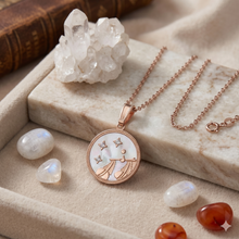 Load image into Gallery viewer, Libra Rose Gold Coin Necklace
