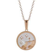 Load image into Gallery viewer, Libra Rose Gold Coin Necklace