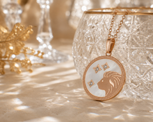 Load image into Gallery viewer, Leo Rose Gold Coin Necklace