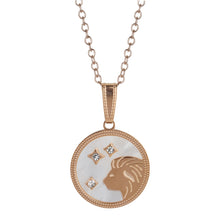 Load image into Gallery viewer, Leo Rose Gold Coin Necklace
