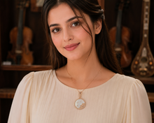 Load image into Gallery viewer, Aquarius Rose Gold Coin Necklace