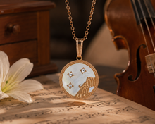 Load image into Gallery viewer, Aquarius Rose Gold Coin Necklace