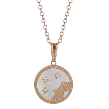 Load image into Gallery viewer, Aquarius Rose Gold Coin Necklace