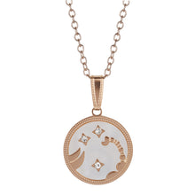 Load image into Gallery viewer, Scorpio Rose Gold Coin Necklace